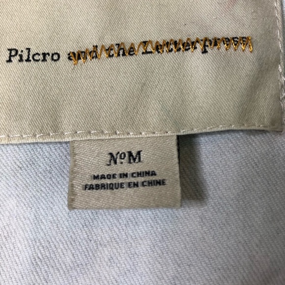 Anthropologie Jean Jacket Medium Pilcro Letter - Picture 6 of 8